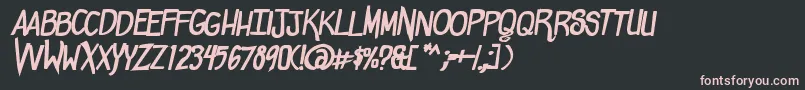 ComicdoucheBold Font – Pink Fonts on Black Background