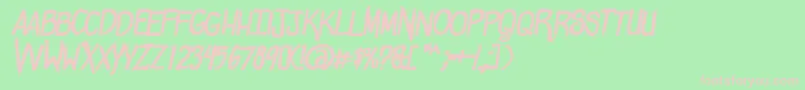 ComicdoucheBold-Schriftart – Rosa Schriften auf grünem Hintergrund
