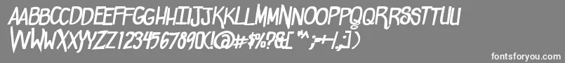 ComicdoucheBold Font – White Fonts on Gray Background