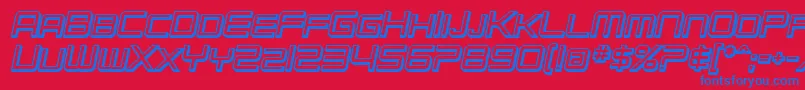 SfChromium24ScBoldOblique Font – Blue Fonts on Red Background