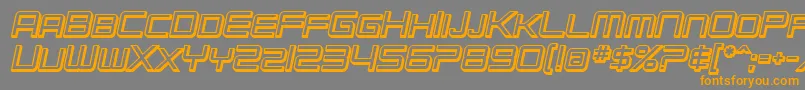 SfChromium24ScBoldOblique Font – Orange Fonts on Gray Background