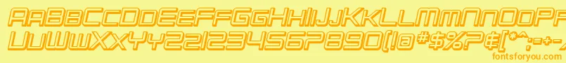 SfChromium24ScBoldOblique Font – Orange Fonts on Yellow Background