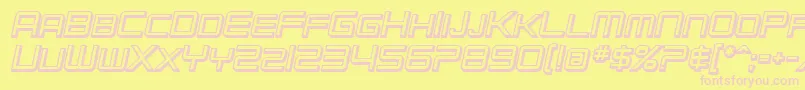 SfChromium24ScBoldOblique Font – Pink Fonts on Yellow Background