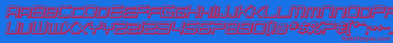 fuente SfChromium24ScBoldOblique – Fuentes Rojas Sobre Fondo Azul