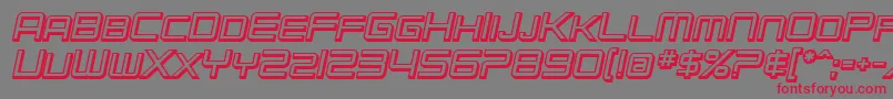 SfChromium24ScBoldOblique Font – Red Fonts on Gray Background