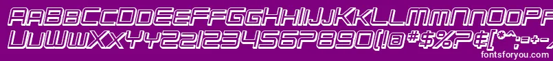 Шрифт SfChromium24ScBoldOblique – белые шрифты на фиолетовом фоне