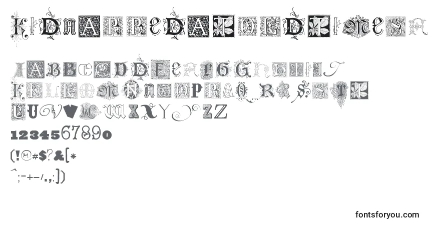 A fonte KidnappedatoldtimesFree3 – alfabeto, números, caracteres especiais