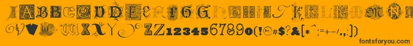 KidnappedatoldtimesFree3 Font – Black Fonts on Orange Background