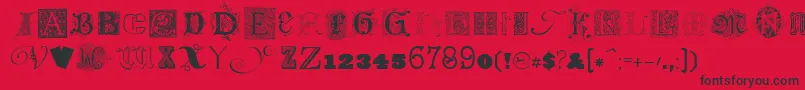 fuente KidnappedatoldtimesFree3 – Fuentes Negras Sobre Fondo Rojo