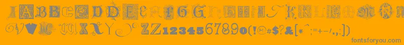 KidnappedatoldtimesFree3-Schriftart – Graue Schriften auf orangefarbenem Hintergrund