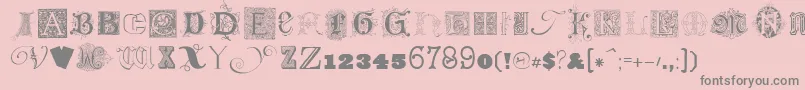 Fonte KidnappedatoldtimesFree3 – fontes cinzas em um fundo rosa