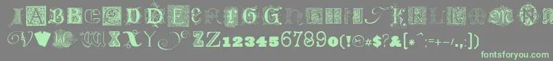 KidnappedatoldtimesFree3 Font – Green Fonts on Gray Background