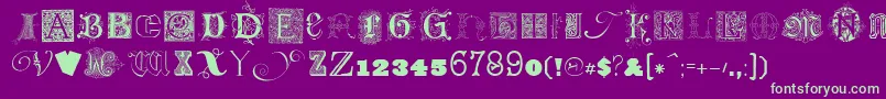 KidnappedatoldtimesFree3 Font – Green Fonts on Purple Background