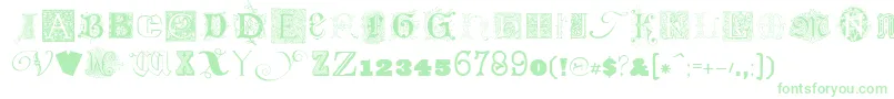 KidnappedatoldtimesFree3-Schriftart – Grüne Schriften auf weißem Hintergrund