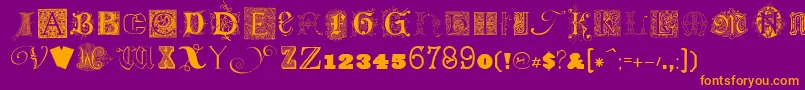 fuente KidnappedatoldtimesFree3 – Fuentes Naranjas Sobre Fondo Morado