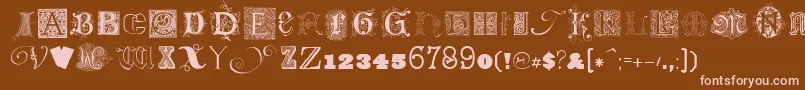 KidnappedatoldtimesFree3-Schriftart – Rosa Schriften auf braunem Hintergrund