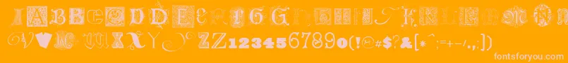 KidnappedatoldtimesFree3 Font – Pink Fonts on Orange Background