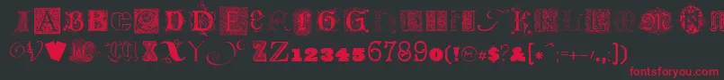 KidnappedatoldtimesFree3 Font – Red Fonts on Black Background