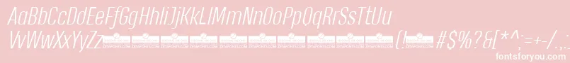 HeadingProLightItalicTrial Font – White Fonts on Pink Background