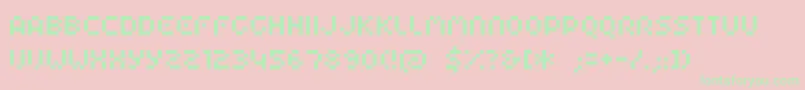 Hiaiec17 Font – Green Fonts on Pink Background