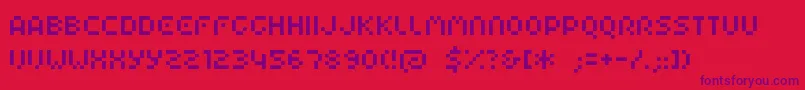 Hiaiec17 Font – Purple Fonts on Red Background