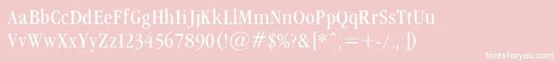 GaramondcondNormal Font – White Fonts on Pink Background