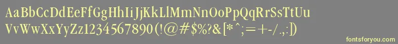 GaramondcondNormal Font – Yellow Fonts on Gray Background
