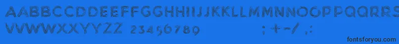 MinkdemoBold-Schriftart – Schwarze Schriften auf blauem Hintergrund