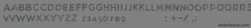 フォントMinkdemoBold – 黒い文字の灰色の背景