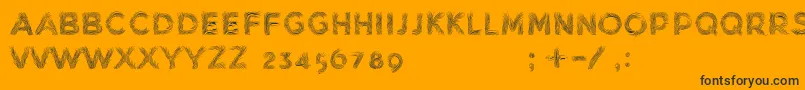 Fonte MinkdemoBold – fontes pretas em um fundo laranja