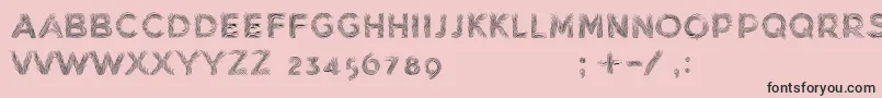 フォントMinkdemoBold – ピンクの背景に黒い文字