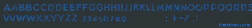 MinkdemoBold Font – Blue Fonts on Black Background