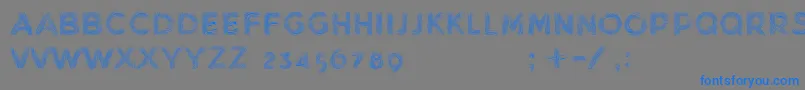 フォントMinkdemoBold – 灰色の背景に青い文字
