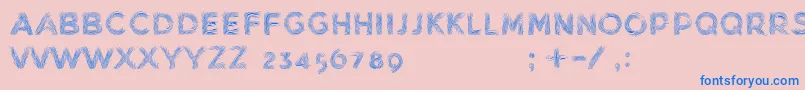 フォントMinkdemoBold – ピンクの背景に青い文字