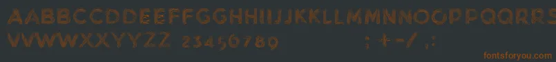 MinkdemoBold-fontti – ruskeat fontit mustalla taustalla