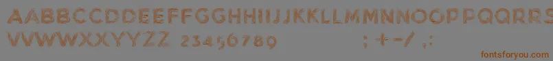 Шрифт MinkdemoBold – коричневые шрифты на сером фоне
