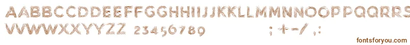 MinkdemoBold-fontti – ruskeat fontit valkoisella taustalla