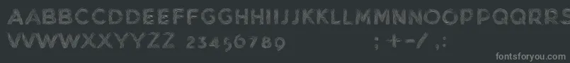 MinkdemoBold Font – Gray Fonts on Black Background