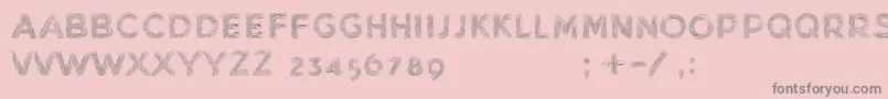 フォントMinkdemoBold – ピンクの背景に灰色の文字