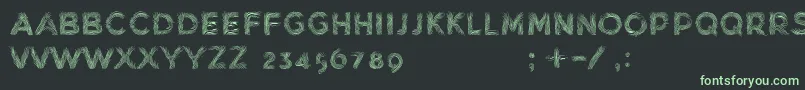 フォントMinkdemoBold – 黒い背景に緑の文字