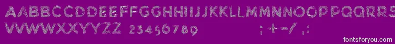 MinkdemoBold-fontti – vihreät fontit violetilla taustalla
