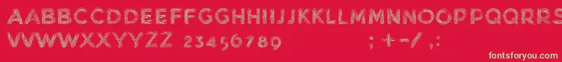 MinkdemoBold-fontti – vihreät fontit punaisella taustalla