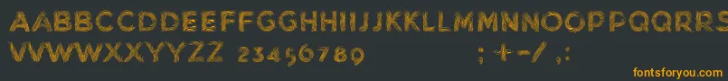 MinkdemoBold-fontti – oranssit fontit mustalla taustalla