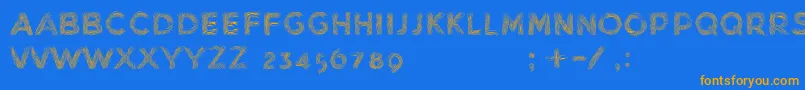 Шрифт MinkdemoBold – оранжевые шрифты на синем фоне