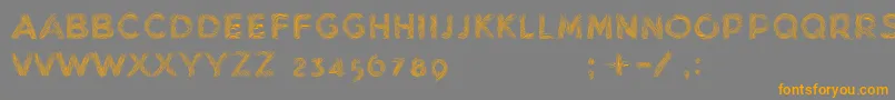Шрифт MinkdemoBold – оранжевые шрифты на сером фоне