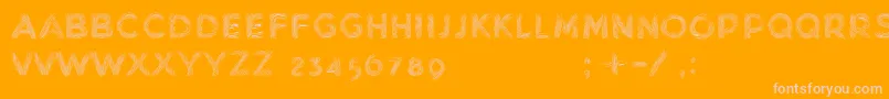 フォントMinkdemoBold – オレンジの背景にピンクのフォント
