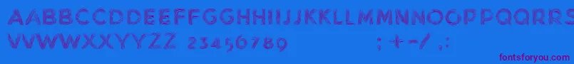 Шрифт MinkdemoBold – фиолетовые шрифты на синем фоне
