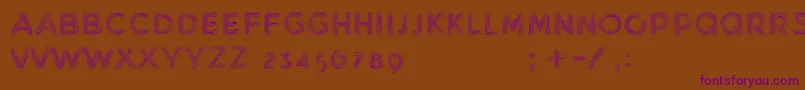 MinkdemoBold-fontti – violetit fontit ruskealla taustalla