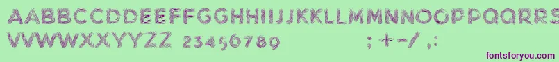 MinkdemoBold Font – Purple Fonts on Green Background