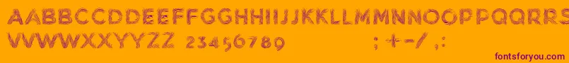 Шрифт MinkdemoBold – фиолетовые шрифты на оранжевом фоне